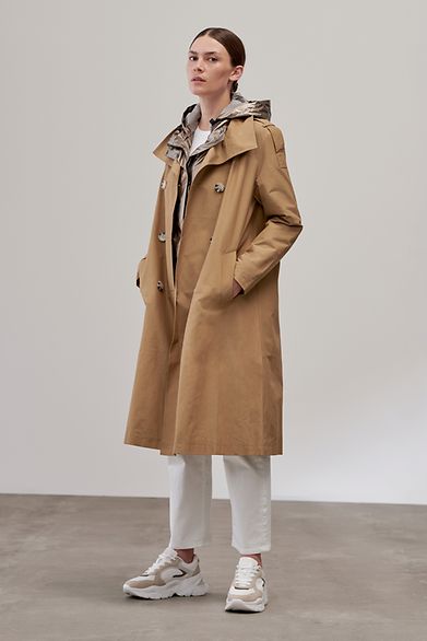 Femme Vêtements Manteaux Imperméables et trench coats MYBESTFRIENDS en coloris Neutre Trench en coton 