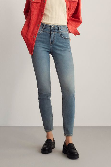 Dames Kleding voor voor Jeans voor 7/8 en cropped jeans Esprit Edc By 091cc1k023 T-shirt Voor in het Paars 
